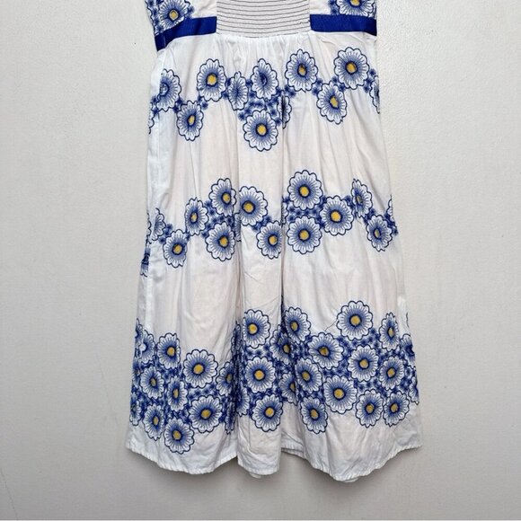 Anthropologie By Moulinette Soeurs Womens 4 Forget-me-not Cold Shoulder Dress - Picture 12 of 13